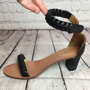 Chloe short heeled sandal